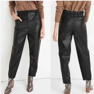 Madewell Leather Paperbag Pants
